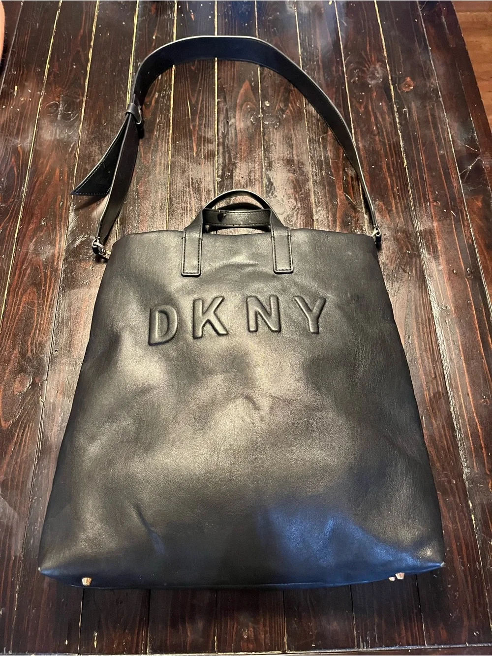 DKNY Tilly Black Leather Tote Bag